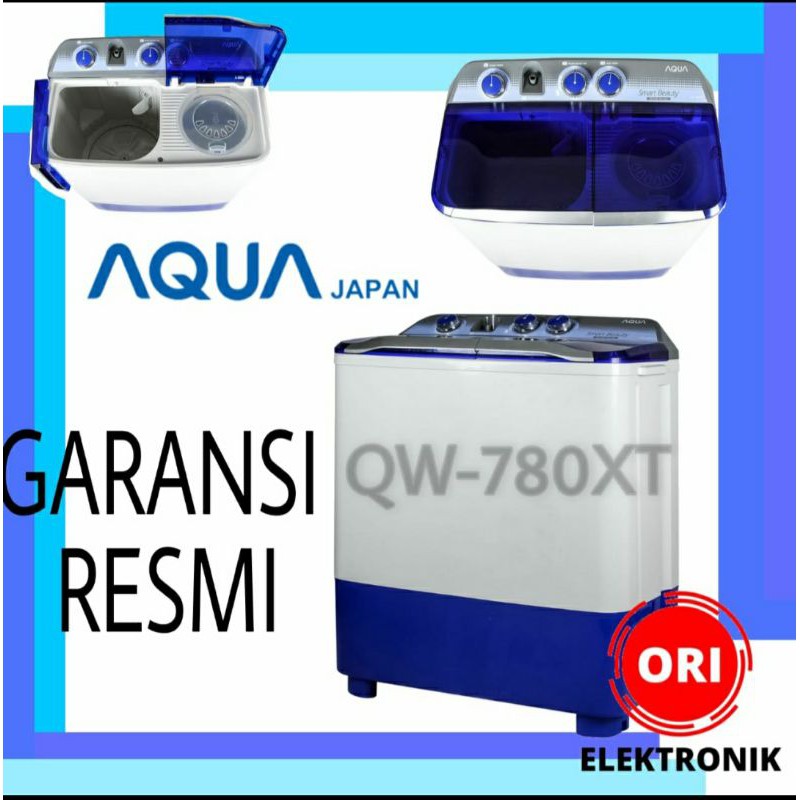 Jual AQUA MESIN CUCI 2 TABUNG 7KG QW-780XT / 781XT - TUTUP TRANSPARAN ...