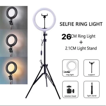 Ring Light 26cm Ring Light 33 CM LED Tripod 3110 3118 2.1 Meter For Selfie Live Stream Make UP