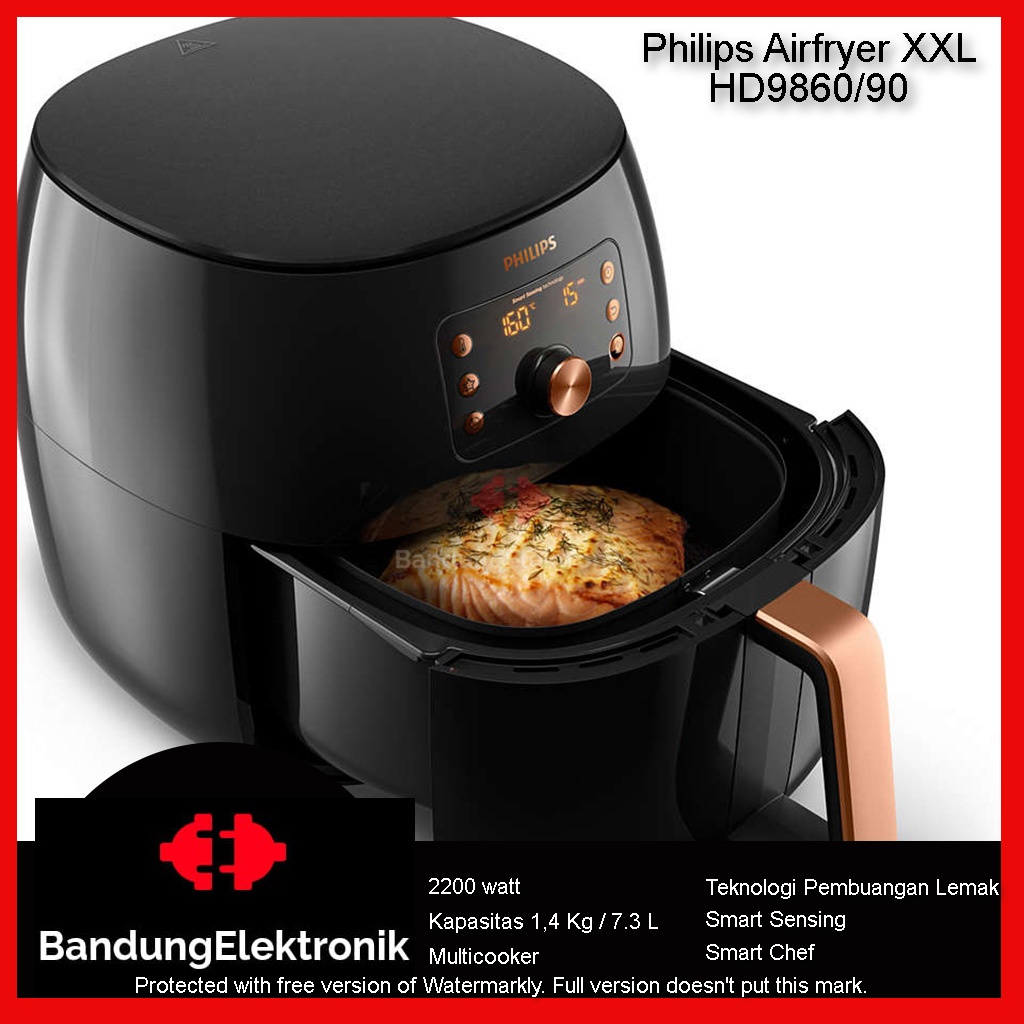 Jual Philips Air Fryer Premium XXL HD9860/90 Penggorengan Tanpa Minyak