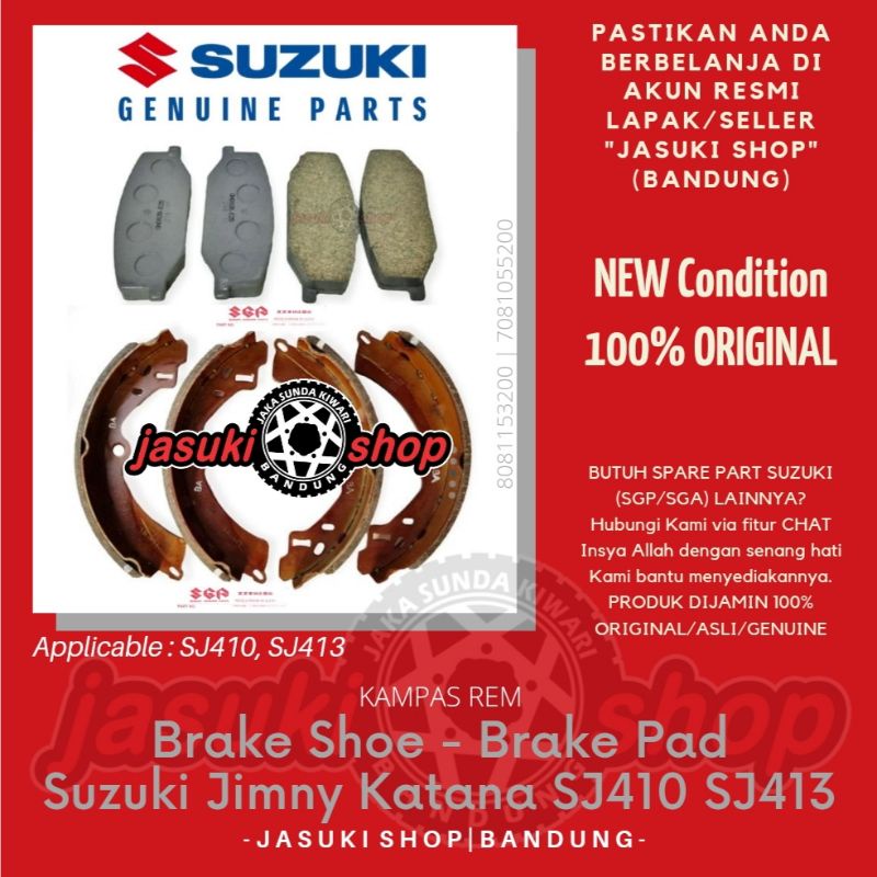 Jual Brake Shoe Pad Kampas Kanvas Rem Depan Belakang Suzuki