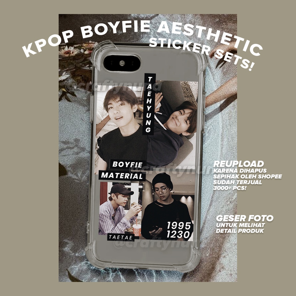 Jual (BT-002) BTS BOYFIE AESTHETIC STICKER SET by Crafty Nuna bf ...
