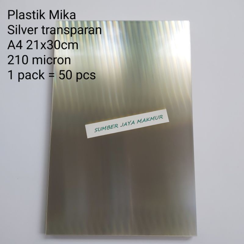 Jual Plastik Mika Silver Transparan - Cover Jilid A4 - 50 lembar ...