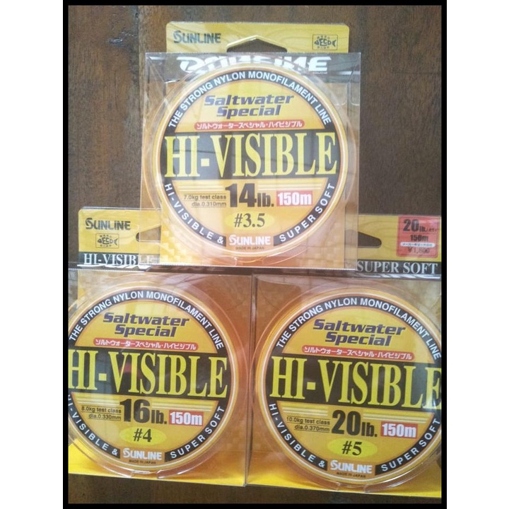 Yellow Braided Fishing Line Sunline SX1 Braid High-Vis Yellow