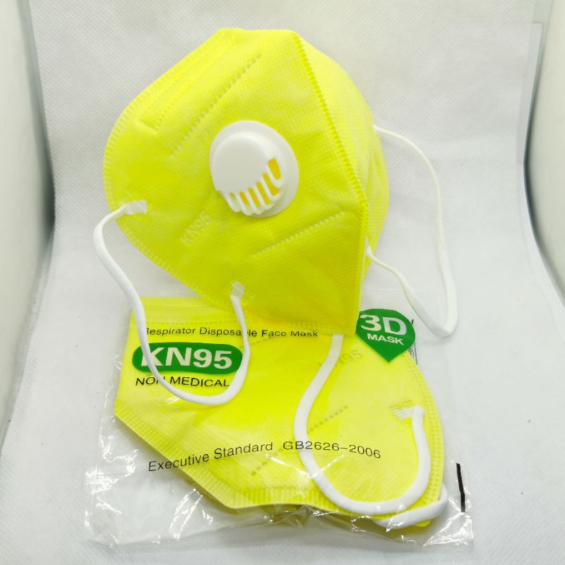 Jual Masker KN95 Filter Katup Valve Face Mask Hitam Putih Abu Biru ...
