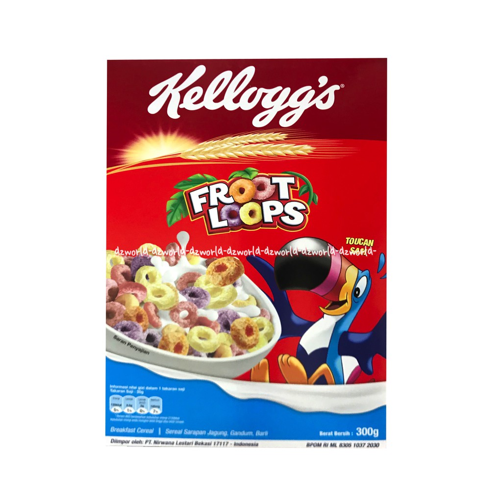 Jual Kellogg's Froot Loops 300gr Sereal Rasa Buah Lemon Orange Cereal ...