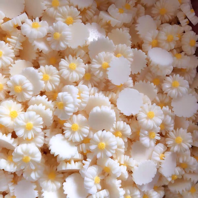 Jual Bahan bunga 1 cm bunga putih bunga kecil gems Bunga resin / manik ...