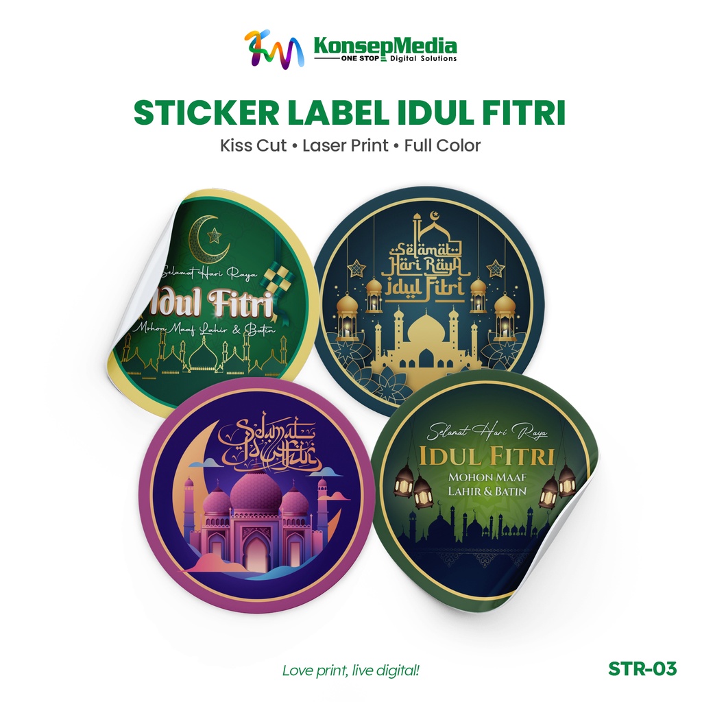 Jual Set Sticker Label Idul Fitri | Stiker Toples Kue Lebaran | STR-03 ...