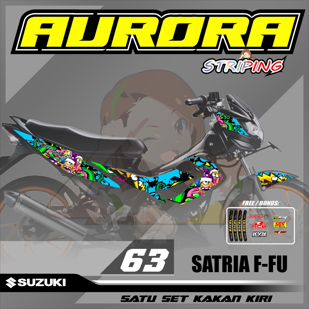 Jual (COD) Sticker Striping Lis Variasi SATRIA F - SATRIA FU - SATRIA ...