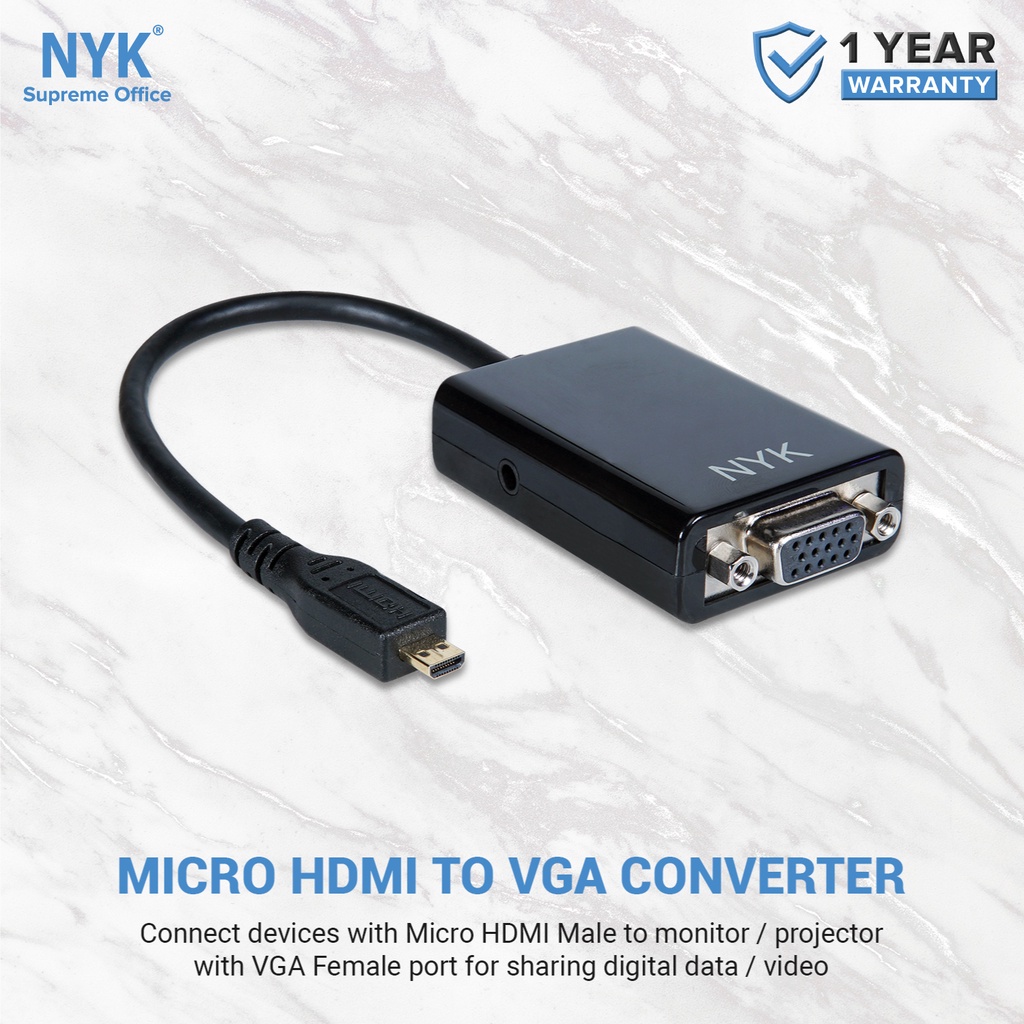 NYK Kabel Converter Micro HDMI TO VGA+Audio COD (7)