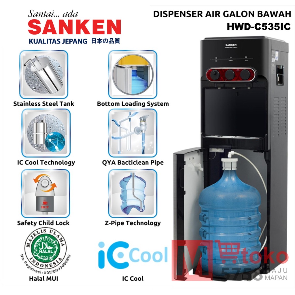 Jual Sanken Dispenser Air Galon Bawah Hwd C Ic Ic Shopee Indonesia