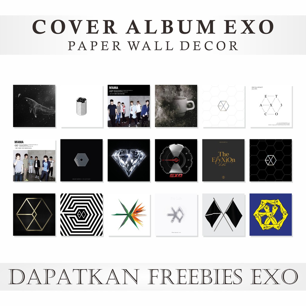 Jual Poster Cover Album Exo Kpop Wall Decor Aesthetics Freebies Shopee Indonesia