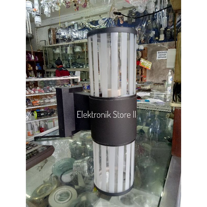 Jual Lampu dinding teras minimalis outdoor model garis 2 arah lampu
