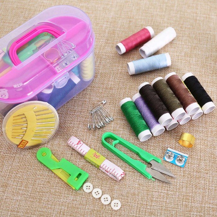Jual Sewing Kit Set Alat Jahit Kotak Box Alat Menjahit Benang Jarum