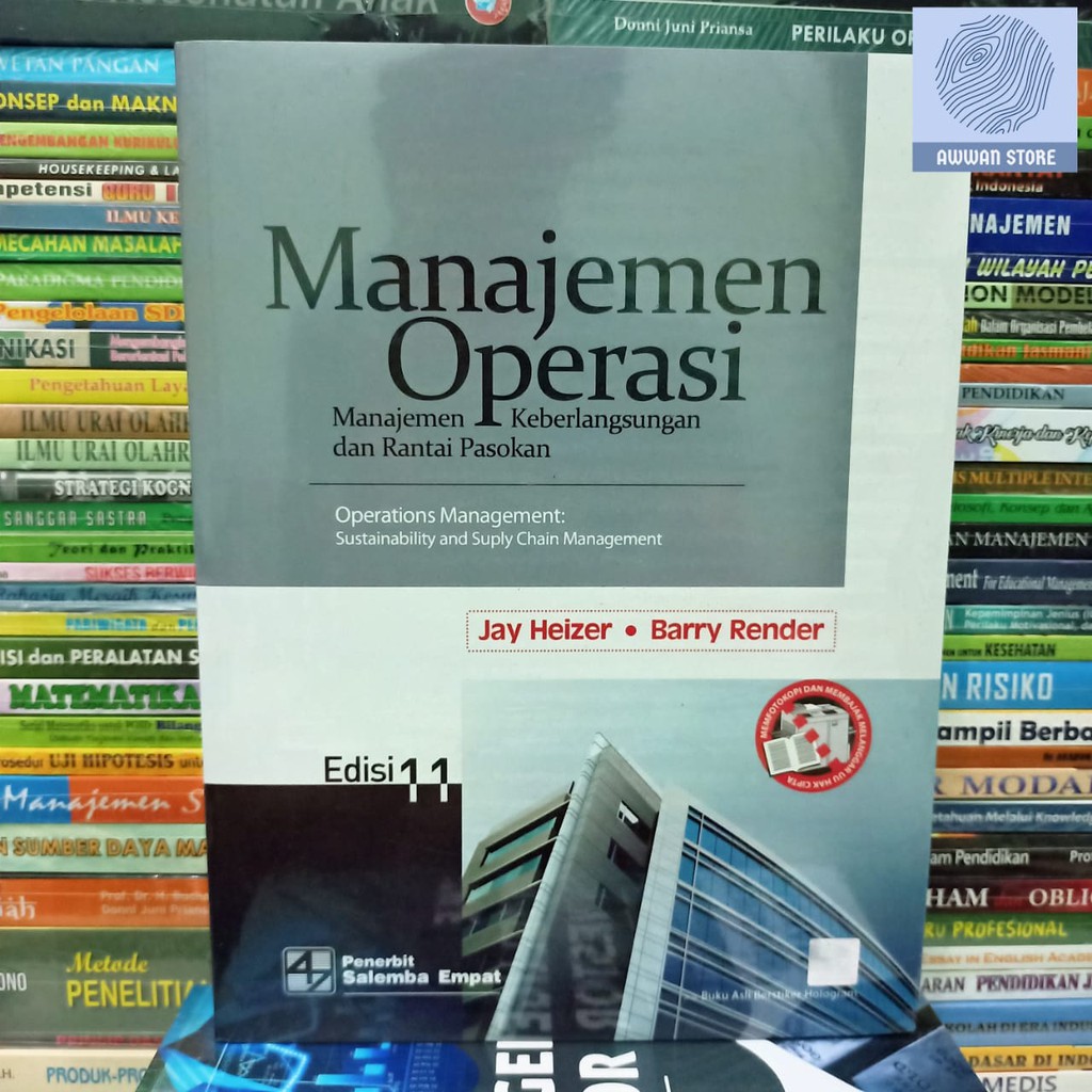 Jual Manajemen Operasi Manajemen Keberlangsungan Dan Rantai Pasokan Edisi Jay Heizer