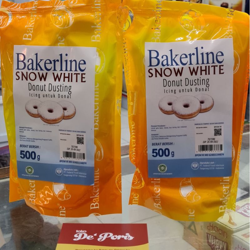 Jual Gula Donut dusting Bakerline Snow White 500grm | Shopee Indonesia