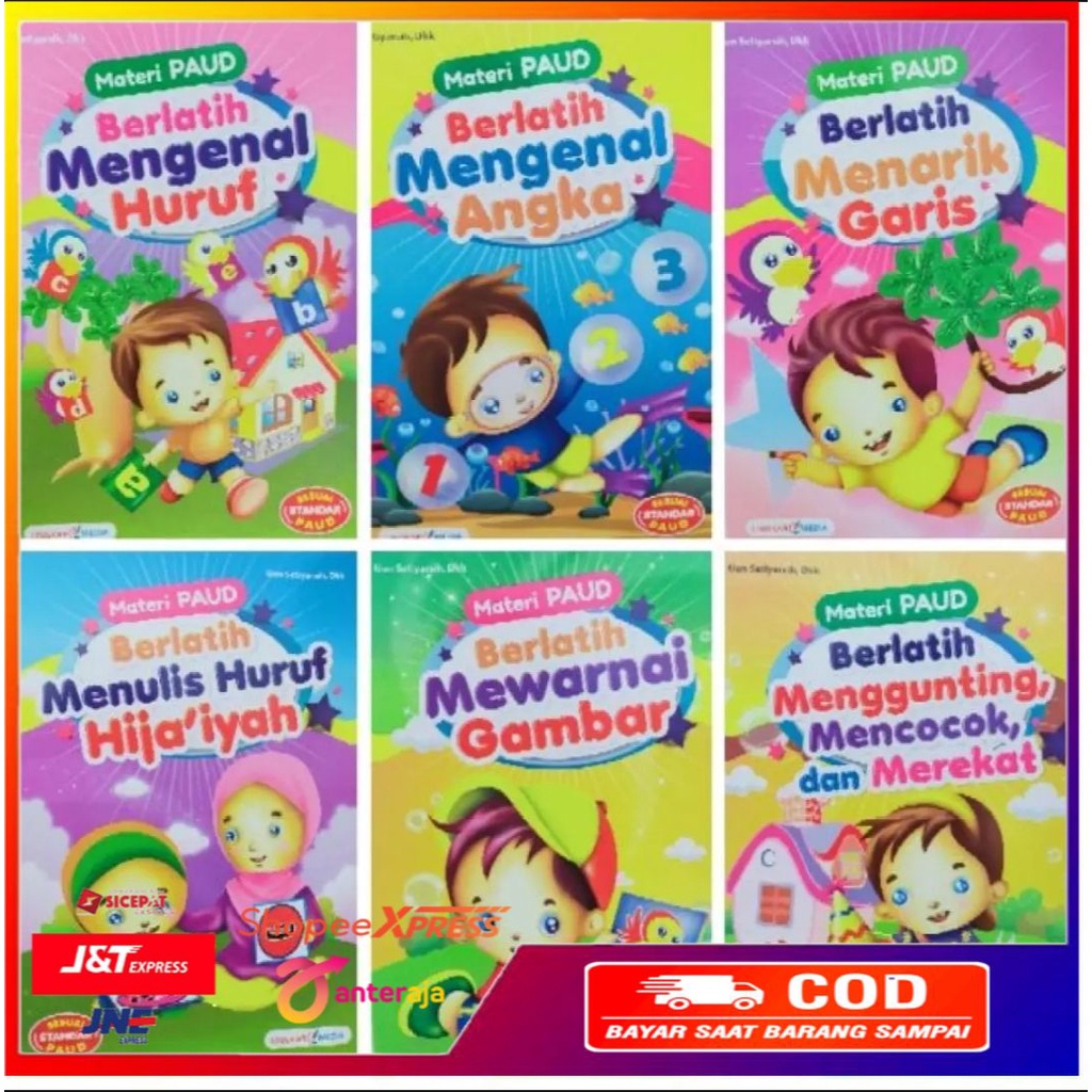 Jual PAKET BUKU MATERI PAUD & TK ISI 6 BUKU FUUL COLOUR | Shopee Indonesia