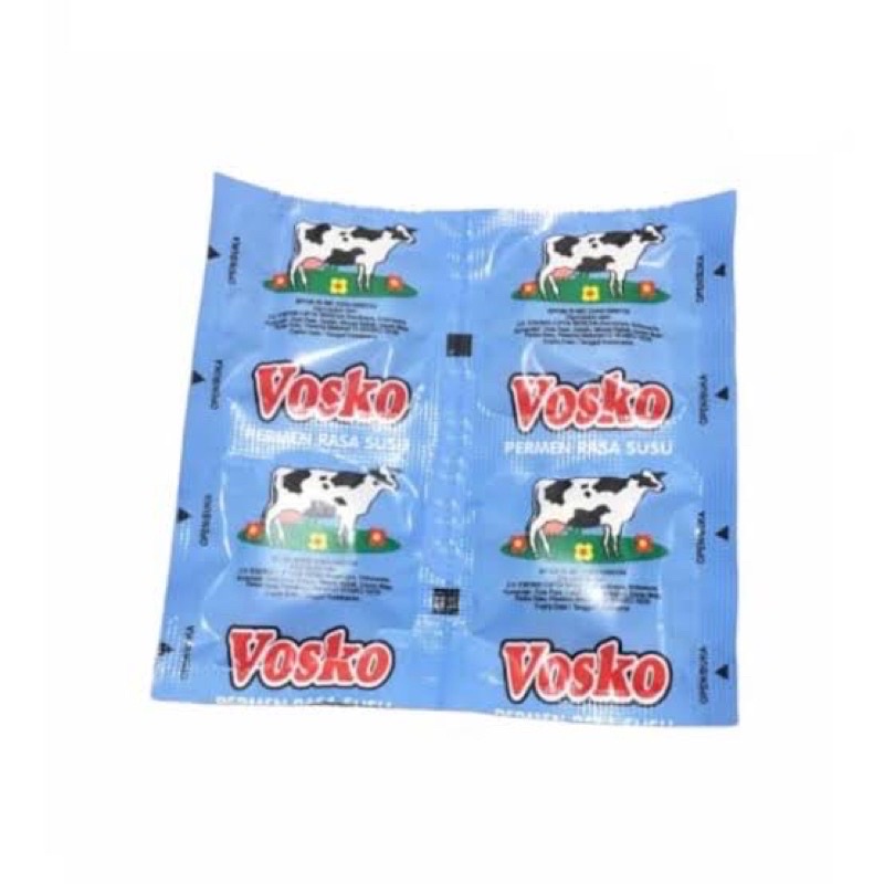 Jual permen vosko susu sapi 1pk 20lembar / permen jadul | Shopee Indonesia