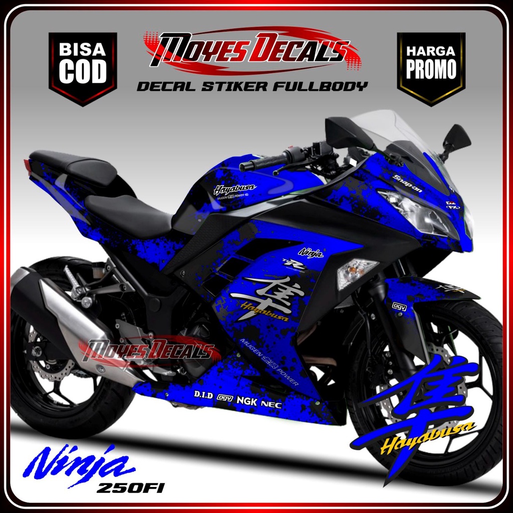 Jual Stiker Decal Ninja 250 fi Decal Stiker Motor Ninja 250 Fi Stiker ...