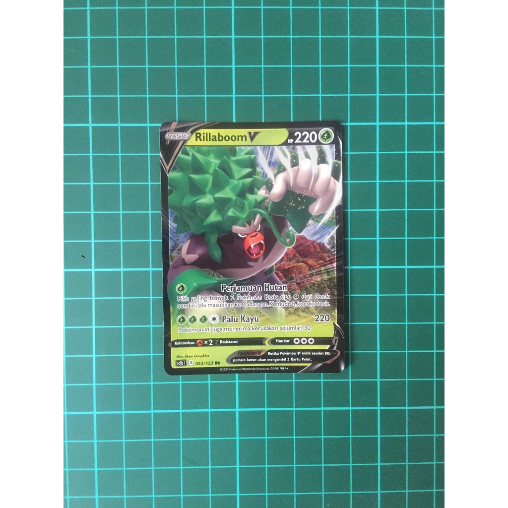 Jual Rillaboom V RR Kartu Pokemon TCG Indonesia Rilaboom | Shopee Indonesia