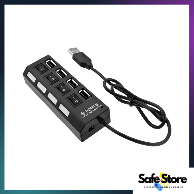 Jual SAFE USB HUB 4 PORT ON/OFF / USB HUB 7 PORT ON/OFF SAMBUNGAN USB 4 ...