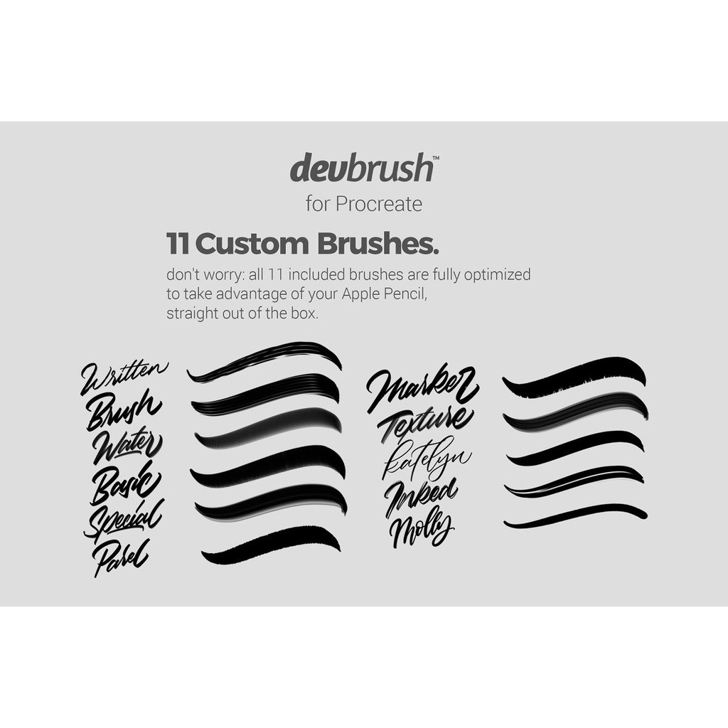 Jual Procreate Brush - Dev Brush Set 1 s.d. 6 Lettering Brushes ...