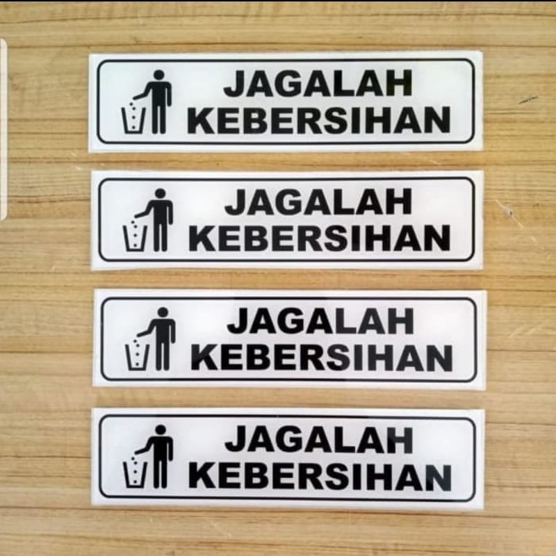 Jual Sign Akrilik Jagalah Kebersihan Ukuran 5x16 Cm Shopee Indonesia