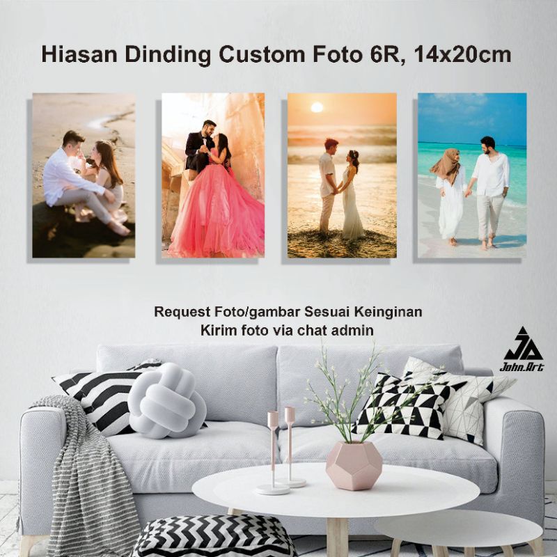 Jual Hiasan Dinding Custom Foto 6R , 14x20cm | Shopee Indonesia