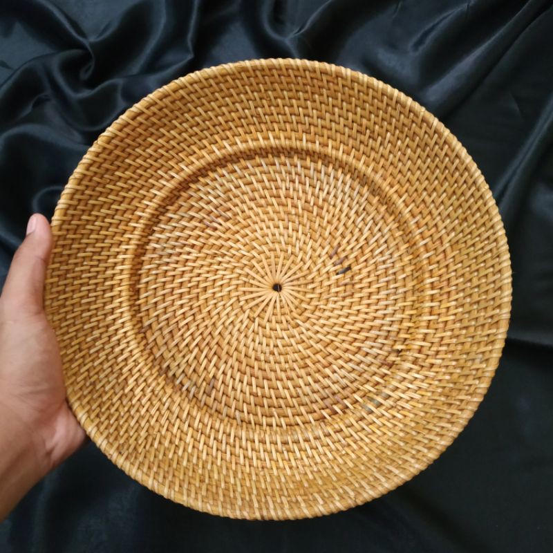 Jual Kerangjang / Tray / Rotan / Serbaguna / Baki Bulat / Tempat Buah ...
