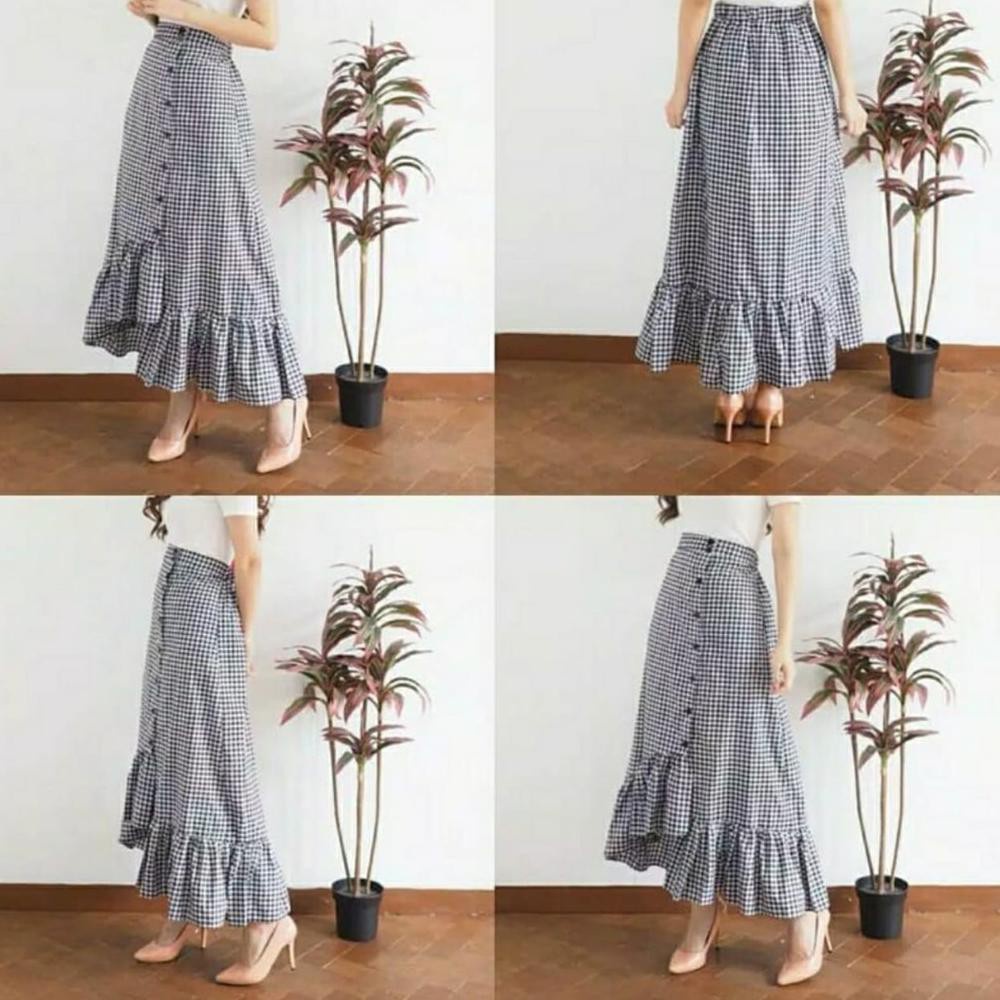 Jual Rok Zahrah Kotak - Bawahan Panjang Wanita Rok Remaja Kekinian ...