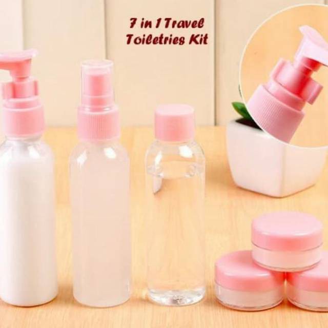 Jual BOTOL TRAVEL SET / KIT 7 IN 1 SERBAGUNA TERMURAH !! | Shopee Indonesia