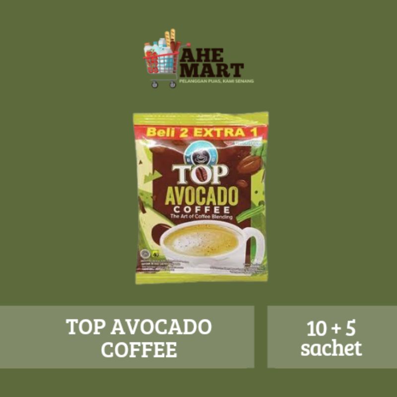 Jual Kopi Top Avocado Coffee Isi 10 + 5 (15 sachet) Shopee Indonesia