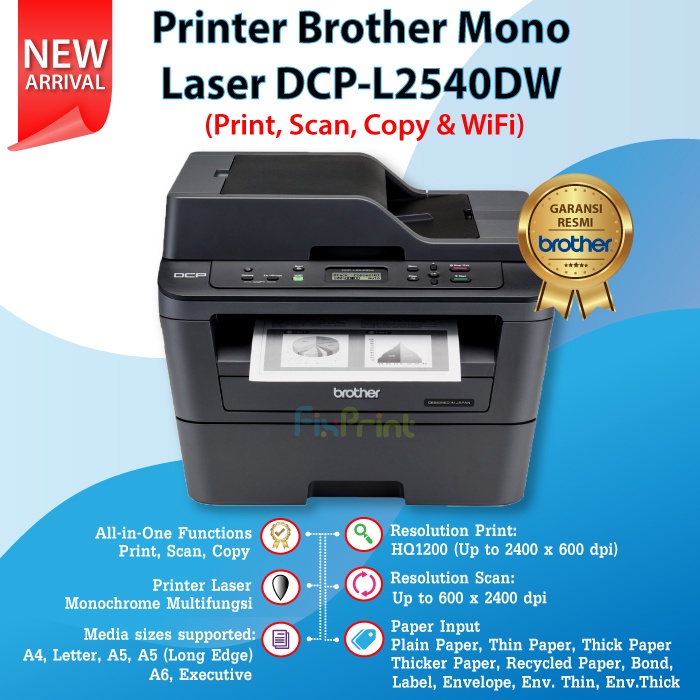 Jual Printer Docuprint DCP-L2540DW Duplex Wireless Garansi Resmi With