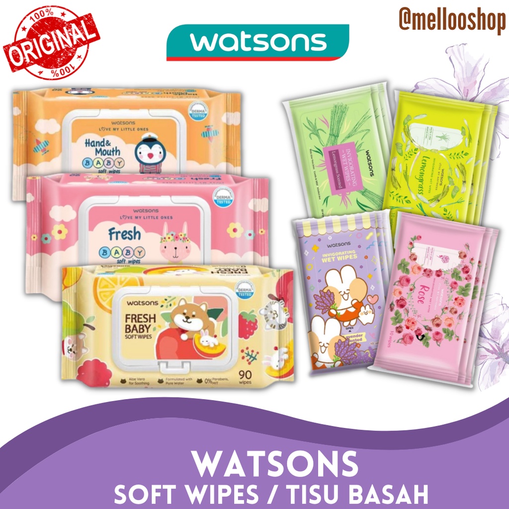 Jual Watsons Soft Wet Wipes / Tisu Basah Shopee Indonesia