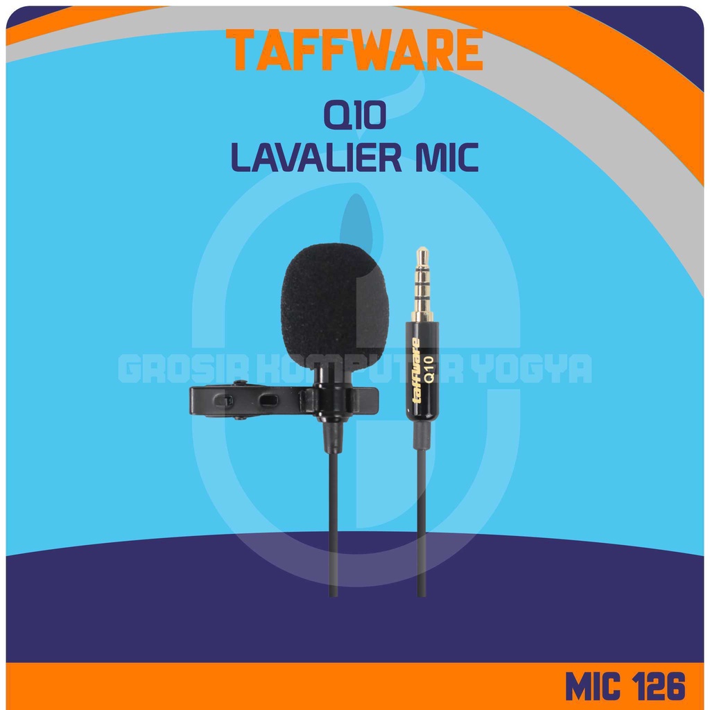 Jual Taffware Q10 3.5mm Lavalier Microphone Portable Mic Clip Mikrofon