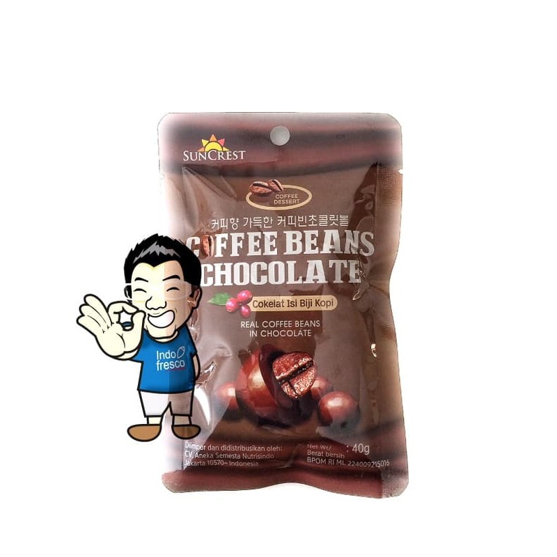 Jual SunCrest Coffee Beans Chocolate- Cokelat isi Biji Kopi 40g ...