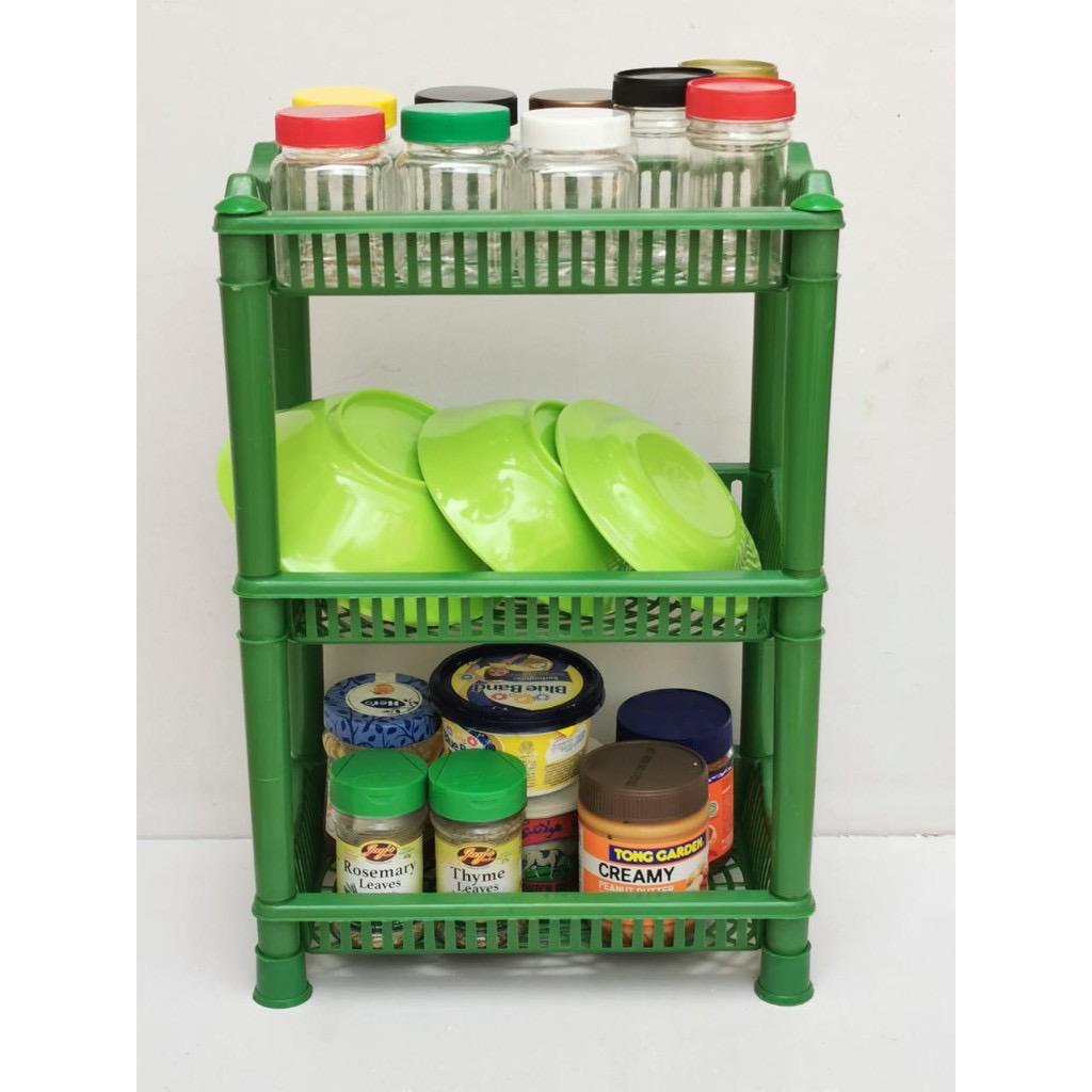 Jual Small Rak Susun 3 Serbaguna / Mini / Plastik / Bumbu / Kosmetik ...