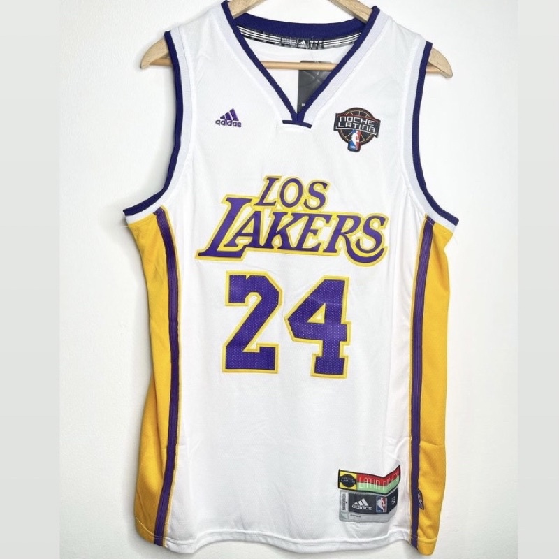 Jual JERSEY BASKET NBA LA LAKERS LOS LAKERS 24 KOBE BRYANT PUTIH NOCHE LATINA LATIN NIGHTS Shopee Indonesia