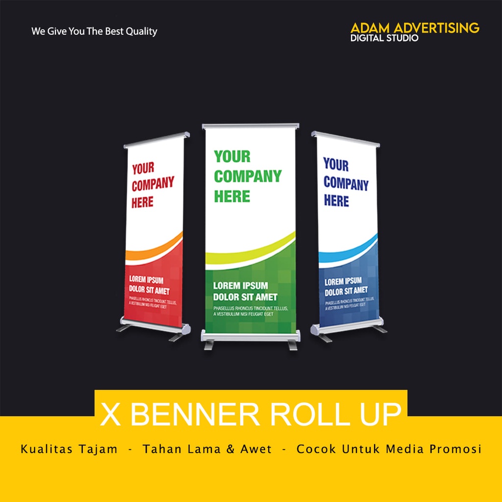 Jual ROLL UP BANNER | X BANNER ROLL UP MURAH DESAIN CUSTOM | Shopee ...