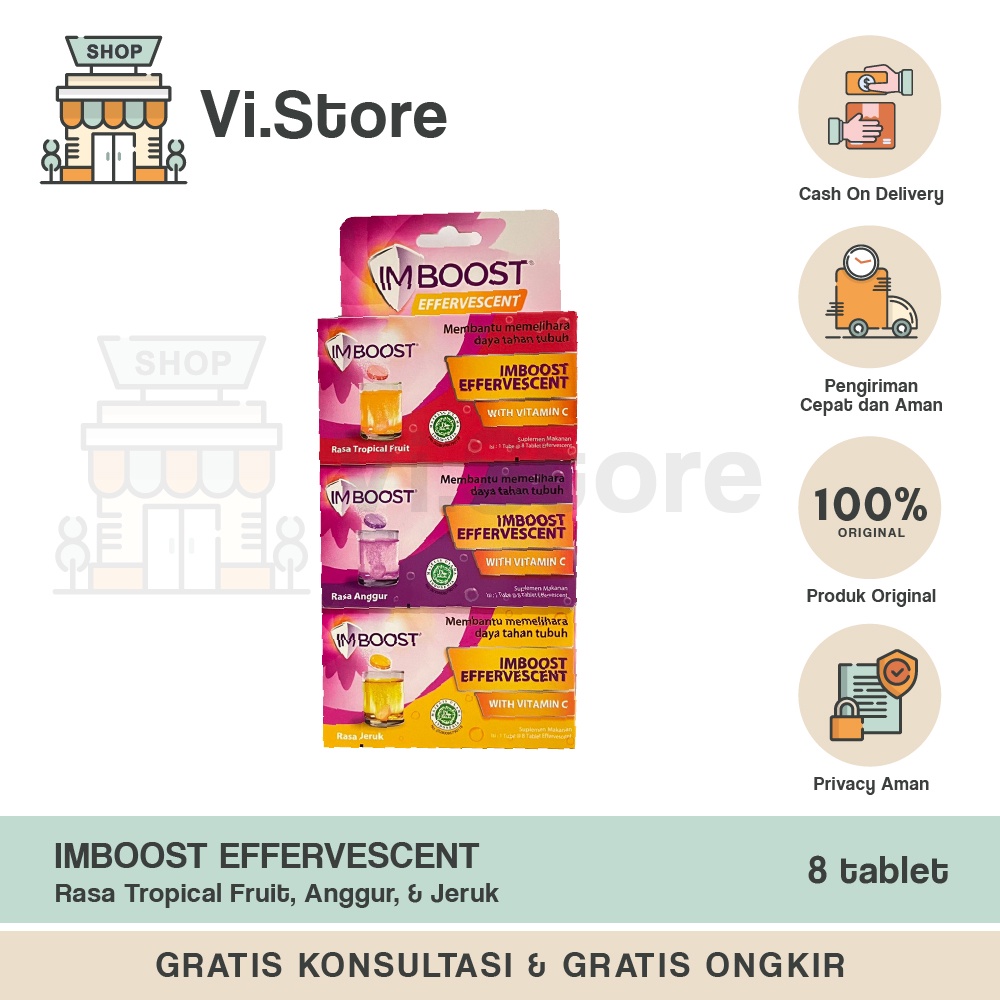 Jual Imboost Effervescent 1 Botol @8 tablet | Shopee Indonesia