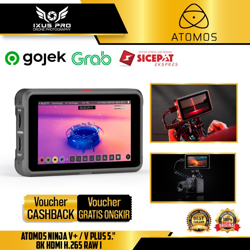 Jual Atomos Ninja V+ / V Plus 5." 8K HDMI H.265 Raw Recording Monitor ...