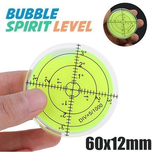 Jual Waterpass Bulat Circular Round 60x12mm Bubble Spirit Level ...