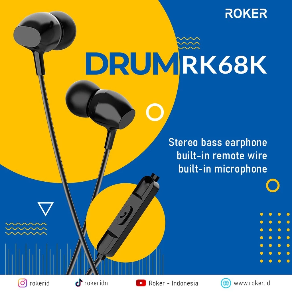 Handsfree / Earphone / Headset Roker DRUM Rk68k