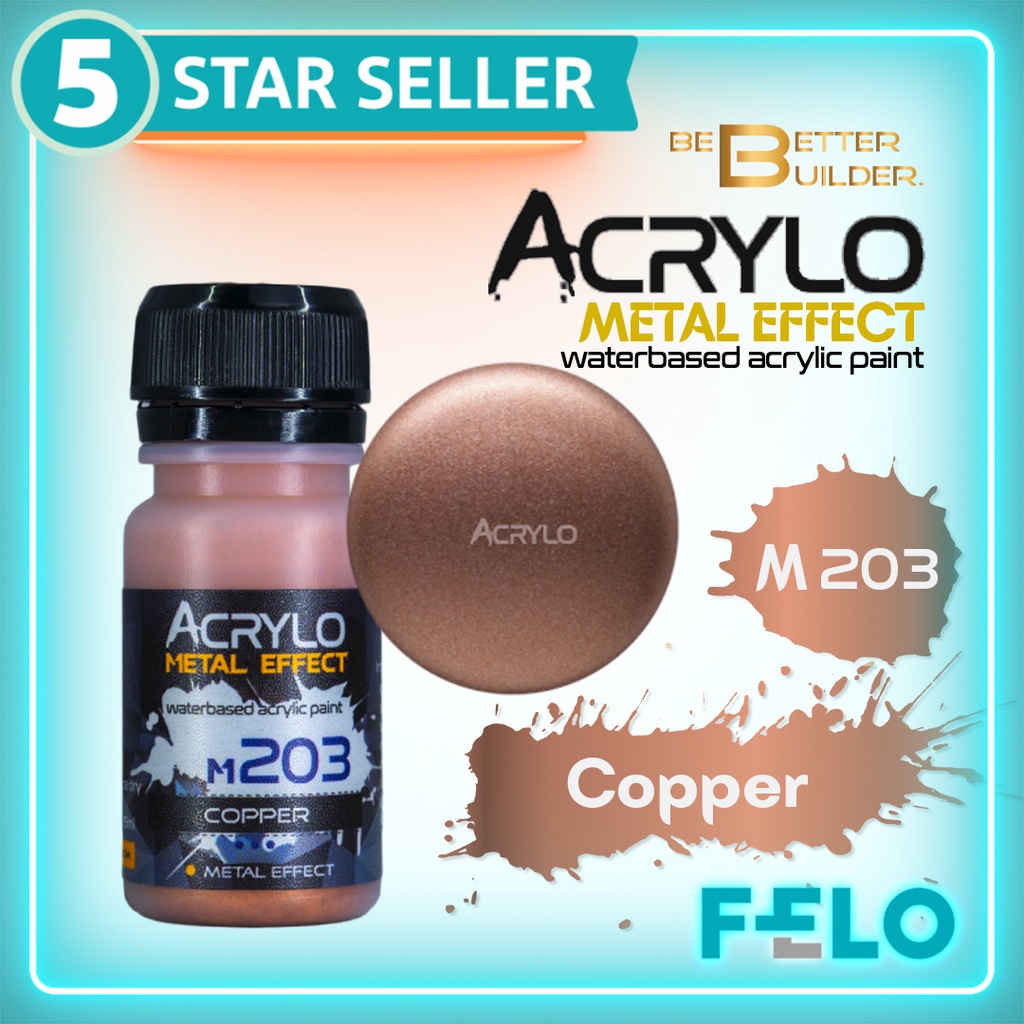 Jual ACRYLO COPPER M203 - CAT KUAS AIRBRUSH GUNDAM | Shopee Indonesia