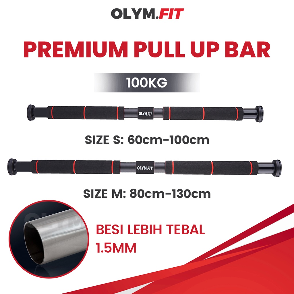 Jual Pull Up Bar 60-130 CM Pintu Dinding Chin Up Bar Push Up Bar Tanpa ...