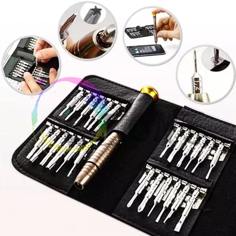 Jual OBENG SET 25 IN 1 MODEL DOMPET - OBENG HANDPHONE 6025 | Shopee ...