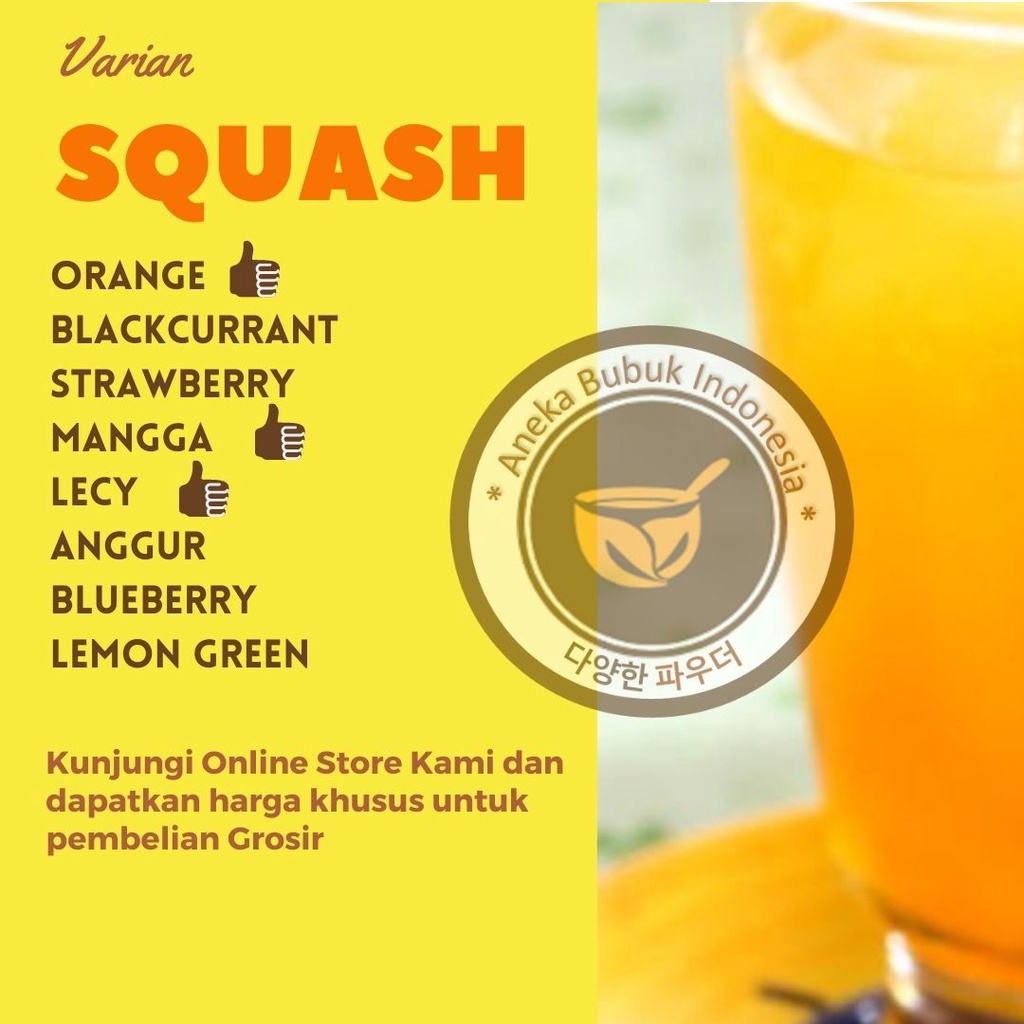 Jual SQUASH BUBUK MINUMAN RASA BUAH 1KG - BUBUK SQUASH RASA BUAH ...