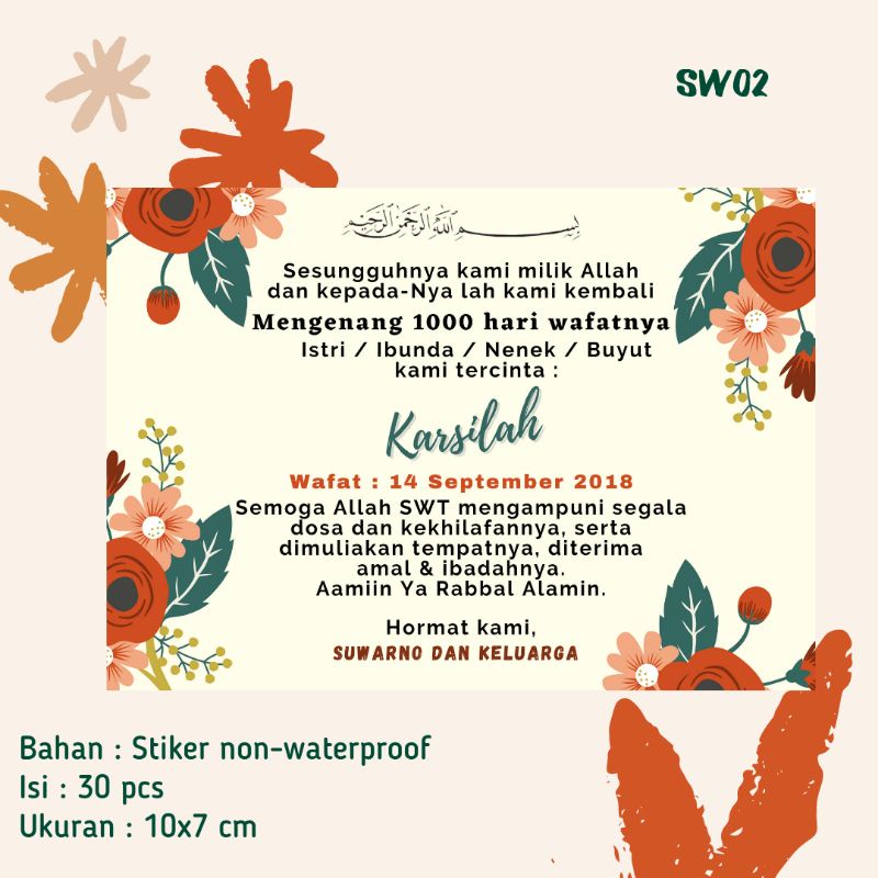jual-kartu-ucapan-mengenang-tahlilan-pengajian-7-40-100-1000-hari