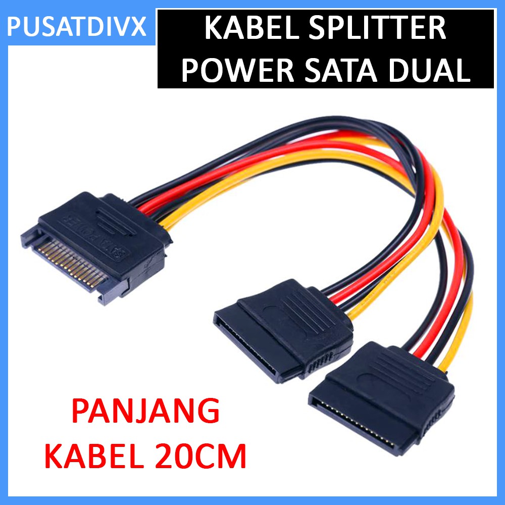 Jual Sanji Kabel Power Sata 15pin Male To Dual Sata 15pin Female Splitter Cabang Shopee Indonesia 7492