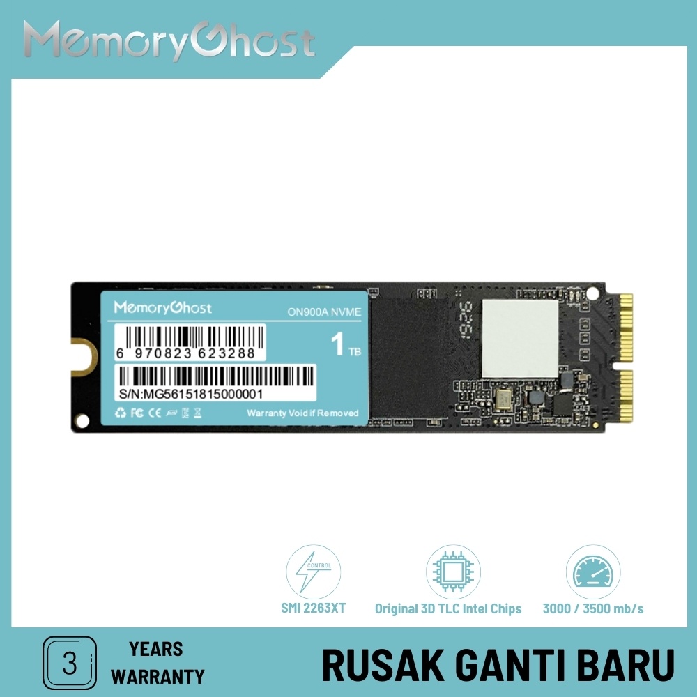 Jual Memory Ghost SSD compatible Macbook PCIe 1TB TIDAK Butuh Adapter ...
