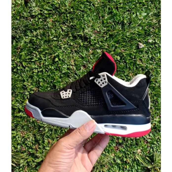 Jual SEPATU AIR JORDAN 4 RETRO BLACK RED Shopee Indonesia